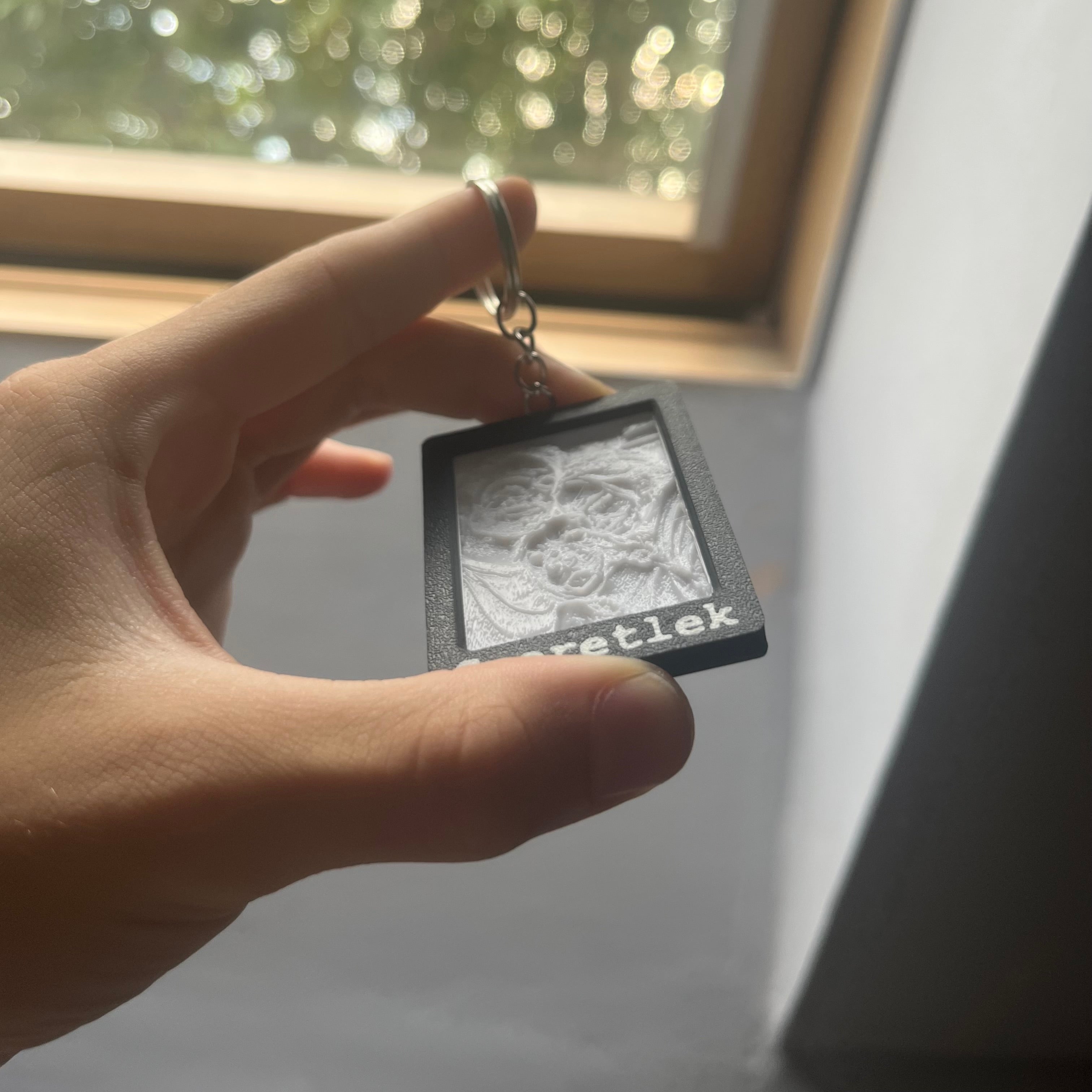 Személyre Szabható Minimalista Litofán kulcstartó
