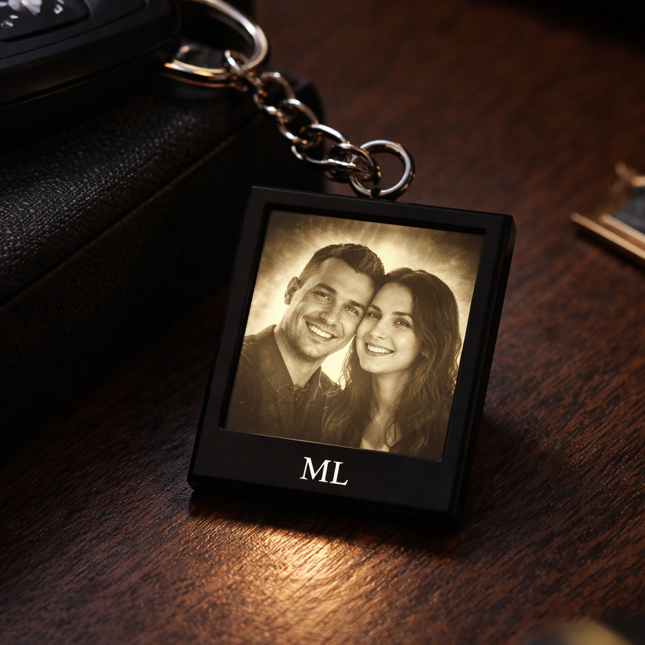 Személyre Szabható Minimalista Litofán kulcstartó